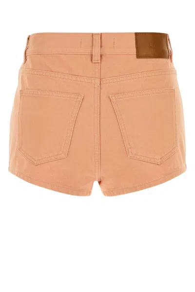 Chloé Chloe Women Salmon Denim Shorts