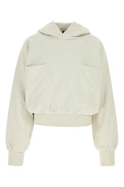 Entire Studios Cotton Sweatshirt With Front Pocket And Hood In White