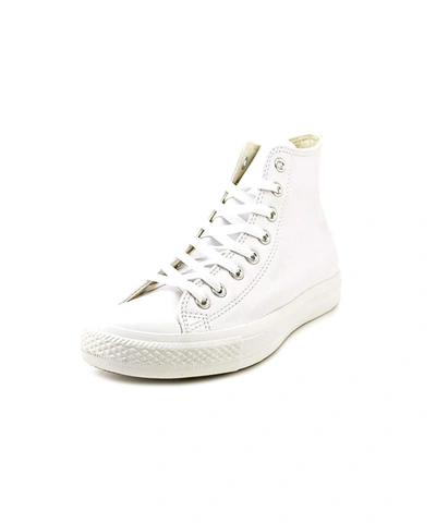 Converse Chuck Taylor All Star Leather Hi Men Round Toe Leather White Sneakers'