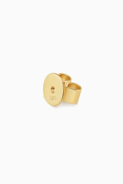 Oradina 14k Gold Luxe Letter Diamond Initial Single Stud In Gold