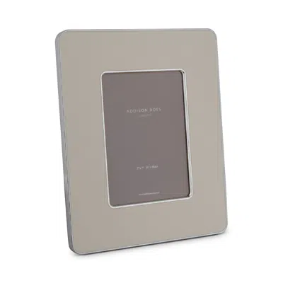 Addison Ross Silver Edged White Studio Enamel Photo Frame, 5 X 7 In Gray