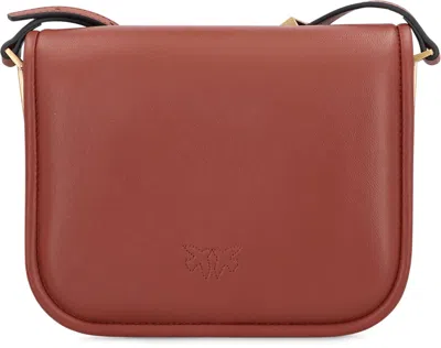 Pinko Love Box Fl Mini Leather Crossbody Bag