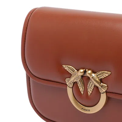 Pinko Love Box Fl Mini Leather Crossbody Bag