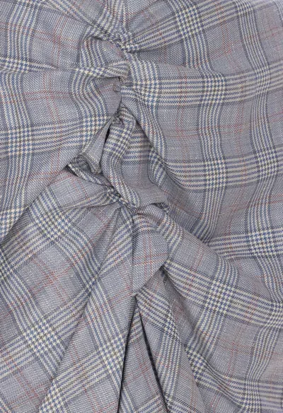 Vivienne Westwood High Waist Checked Pattern Midi Skirt