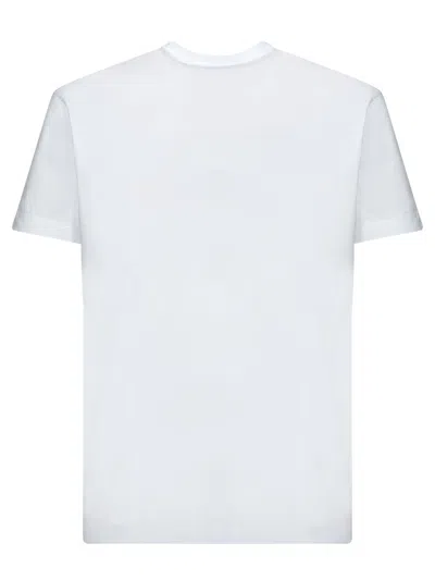 Dsquared2 White Crewneck T-shirt With Maxi Logo Print On The Front