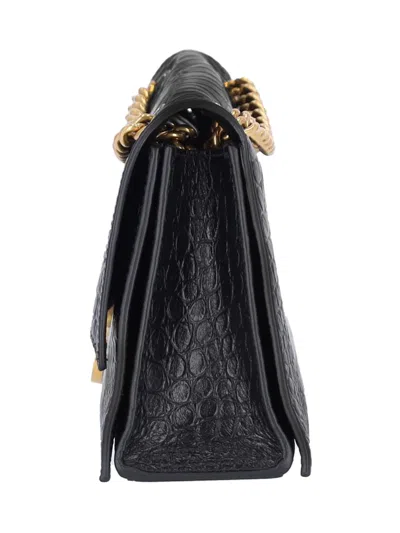 Balenciaga Small Shoulder Bag "crush" In Black