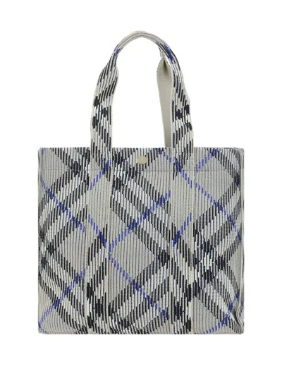 Burberry Check Media Canvas Tote Bag