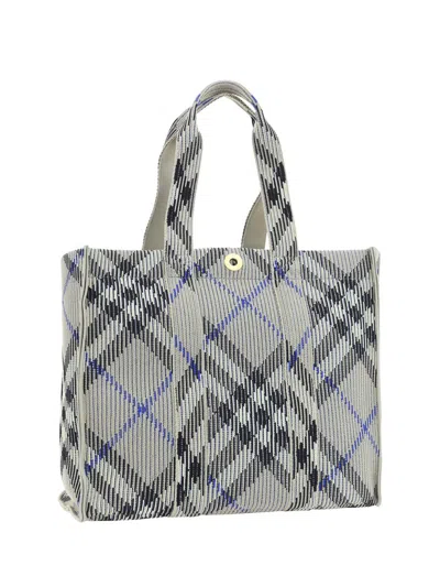 Burberry Check Media Canvas Tote Bag