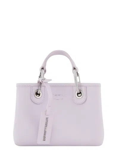 Emporio Armani Myea Vegan Leather Handbag In Pastel Pink