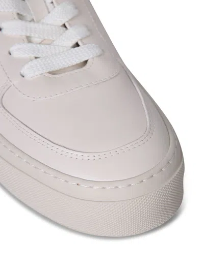 Moncler Monclub Classic Sneakers Crafted With White Smooth Leather