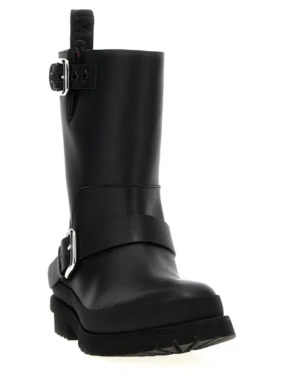 Stella Mccartney Black Trace Buckle-strap Biker Boots