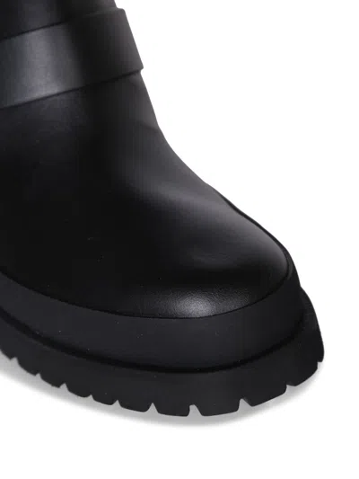 Stella Mccartney Black Trace Buckle-strap Biker Boots