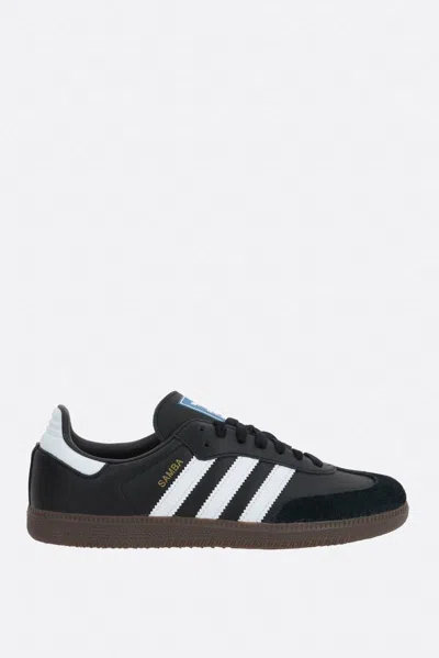 Adidas Originals Low-top Rubber Sole Sneakers With Contrast Stripes In Black