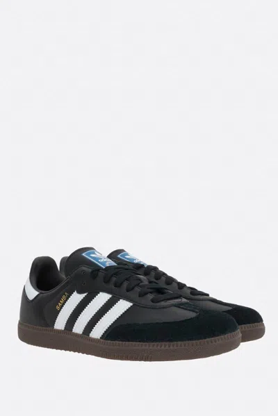 Adidas Originals Low-top Rubber Sole Sneakers With Contrast Stripes In Black