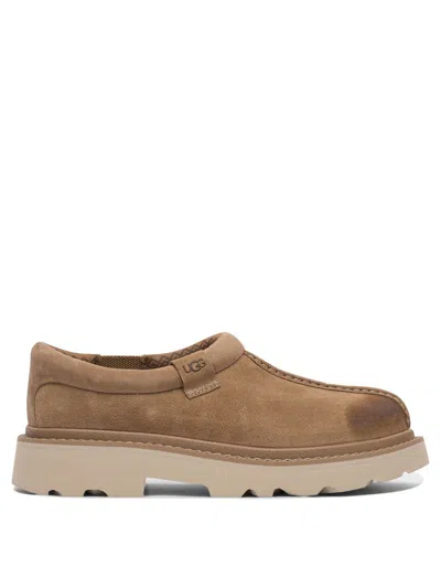 Ugg Tasman Lug Suede Mules In Brown