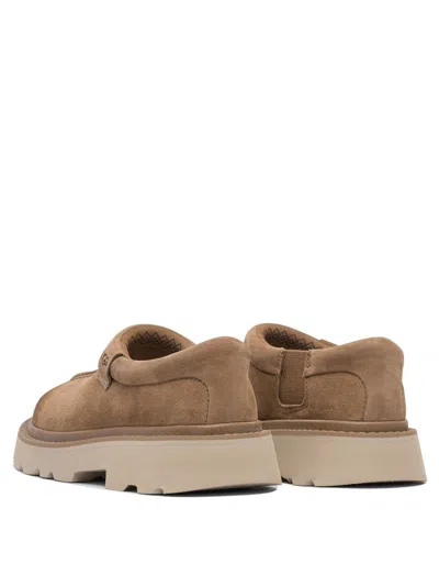 Ugg Tasman Lug Suede Mules In Brown