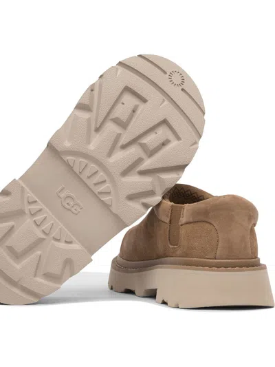 Ugg Tasman Lug Suede Mules In Brown
