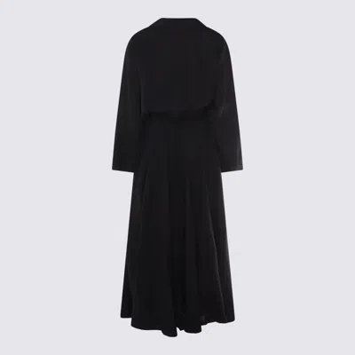 Malo Black Linen Maxi Dress