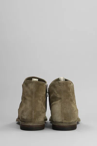 Officine Creative Sound 004 Ankle Boots In Beige Suede