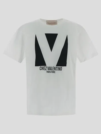 Valentino Mens Avorio Logo-print Crew-neck Cotton-jersey T-shirt