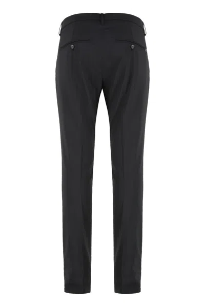 Dondup Gaubert Virgin Wool Trousers In Black