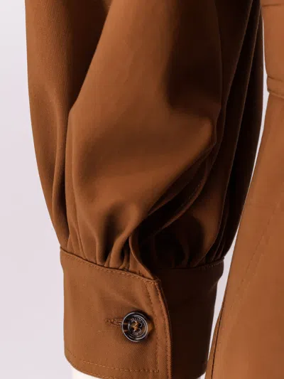 Max Mara Pedaggi Cotton Midi Dress In Brown