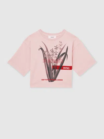 New York Botanical Gardens Pink 13-14 Yrs | Nybg Floral Oversize T-shirt