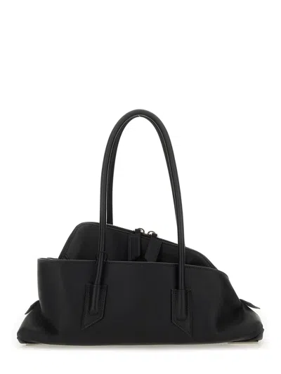 Attico Small La Passeggiata Leather Bag In Black