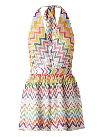 Missoni Short Jumpsuit With Open Back In Pattern