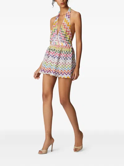 Missoni Short Jumpsuit With Open Back In Pattern
