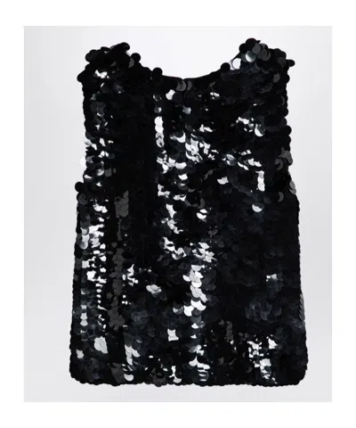 P.a.r.o.s.h Sequined Vest In Black