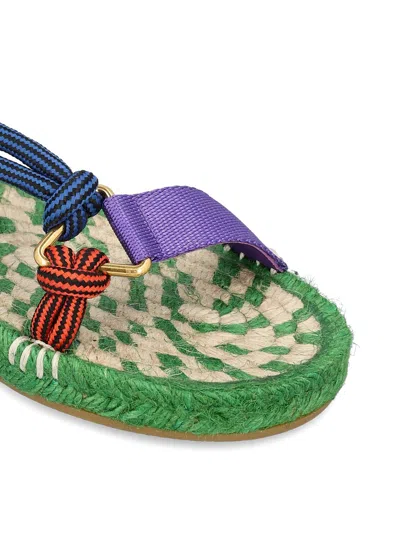 Valentino Garavani Valentino Lake Powell Leather-trim Sandal In Green