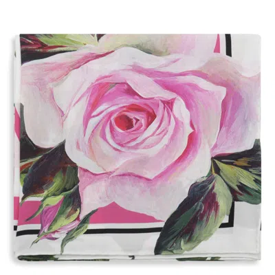 Dolce & Gabbana Flowers Print Silk Scarf