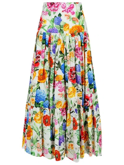 Shop Dolce & Gabbana White Cotton Skirt