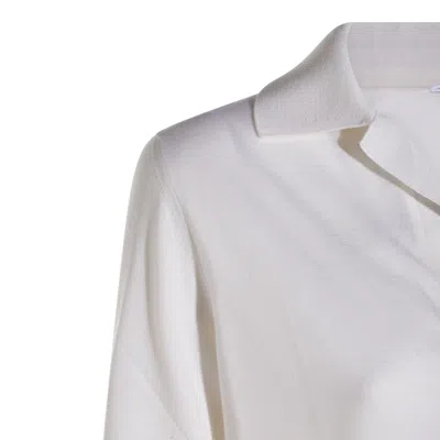 Malo White Wool Polo Shirt