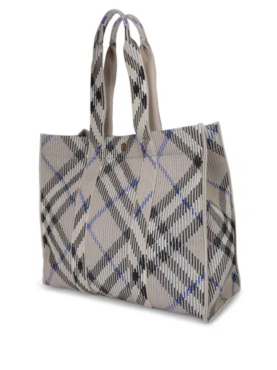 Burberry Check Media Canvas Tote Bag
