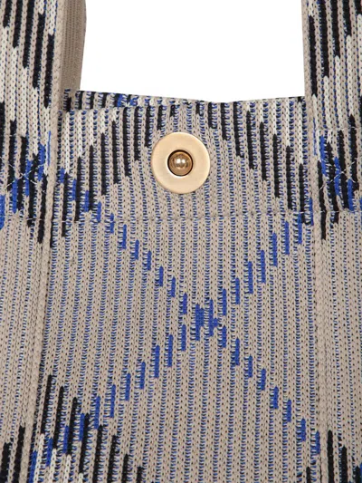 Burberry Check Media Canvas Tote Bag