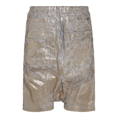 Rick Owens Drkshdw Gold Hollywood Drawstring Pods Denim Shorts