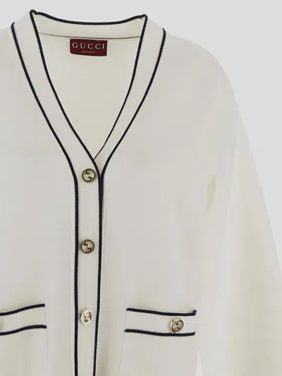 Gucci Incrocio Gg Ribbed-knit Cardigan