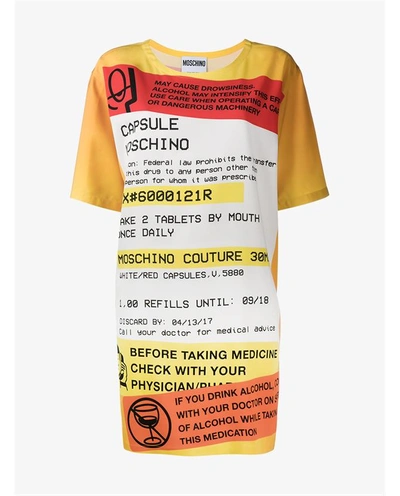 Shop Moschino Prescription Print Mini Dress