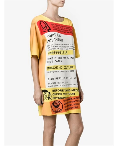 Shop Moschino Prescription Print Mini Dress