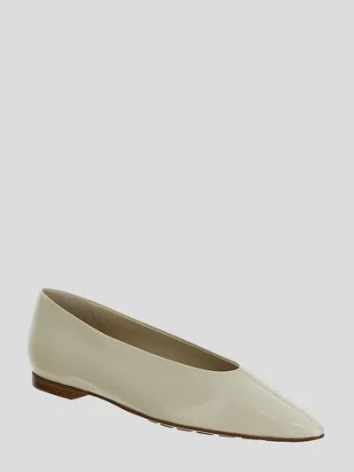 Bottega Veneta Women Ivory Leather Sofia Ballerinas