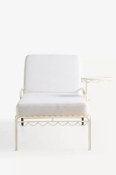 Business & Pleasure The Al Fresco Sun Lounger Frame & Cushion Insert Set In White