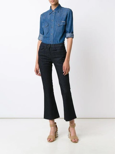A.w.a.k.e. Cropped Flared Jeans