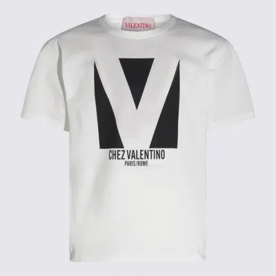 Valentino Mens Avorio Logo-print Crew-neck Cotton-jersey T-shirt