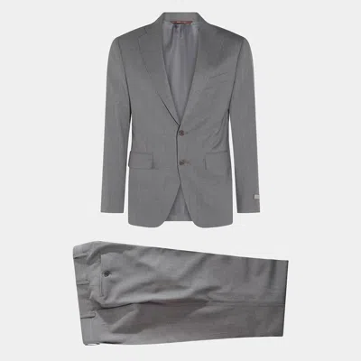 Canali Logo-patch Suit