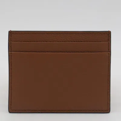 Valentino Garavani Brown Leather Card Holder