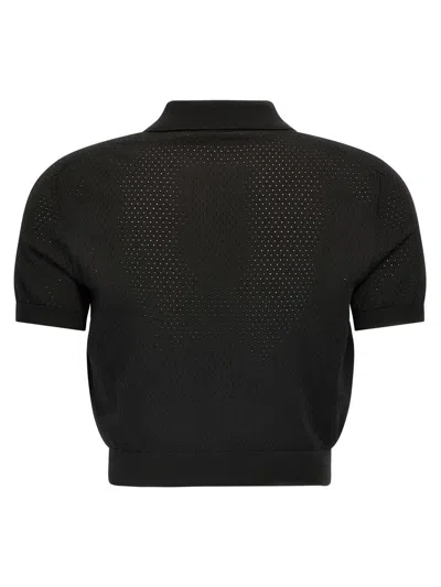 Alexander Wang T T By Alexander Wang Mesh Polo Shirt