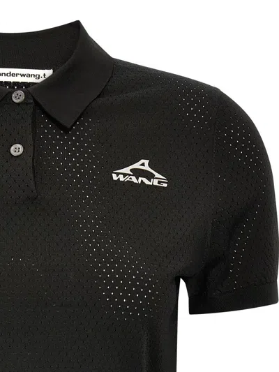 Alexander Wang T T By Alexander Wang Mesh Polo Shirt