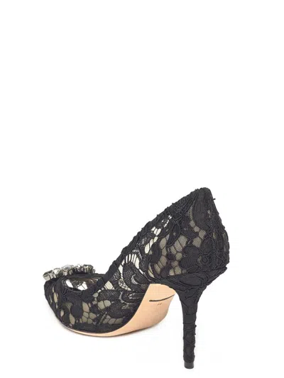 Dolce & Gabbana Bellucci 90 Crystal-embellished Pumps In Taormina Lace In Blue